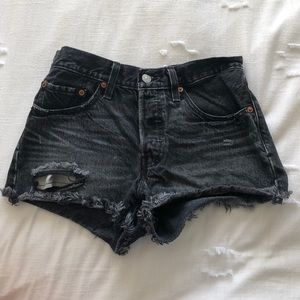 Black High Waisted Levi Shorts